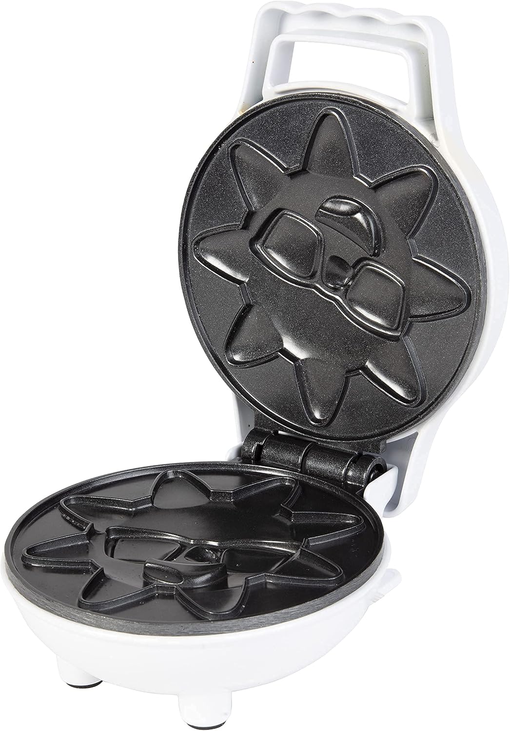 CucinaPro Rise & Shine Mini Sun Waffle Maker - Personal-Sized 4" Sunshine Smile Waffles for Kids and Adults - Cute Non-Stick Electric Waffler Iron - Ideal for Back to School Breakfasts or Fun Holiday Gifts