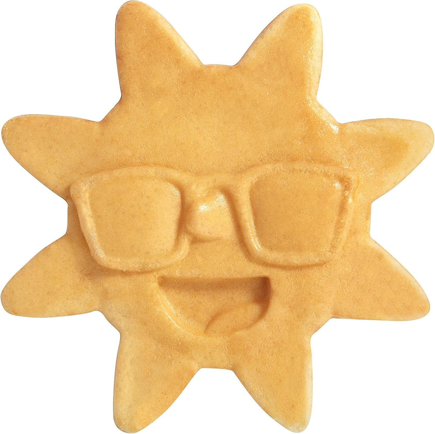 CucinaPro Rise & Shine Mini Sun Waffle Maker - Personal-Sized 4" Sunshine Smile Waffles for Kids and Adults - Cute Non-Stick Electric Waffler Iron - Ideal for Back to School Breakfasts or Fun Holiday Gifts