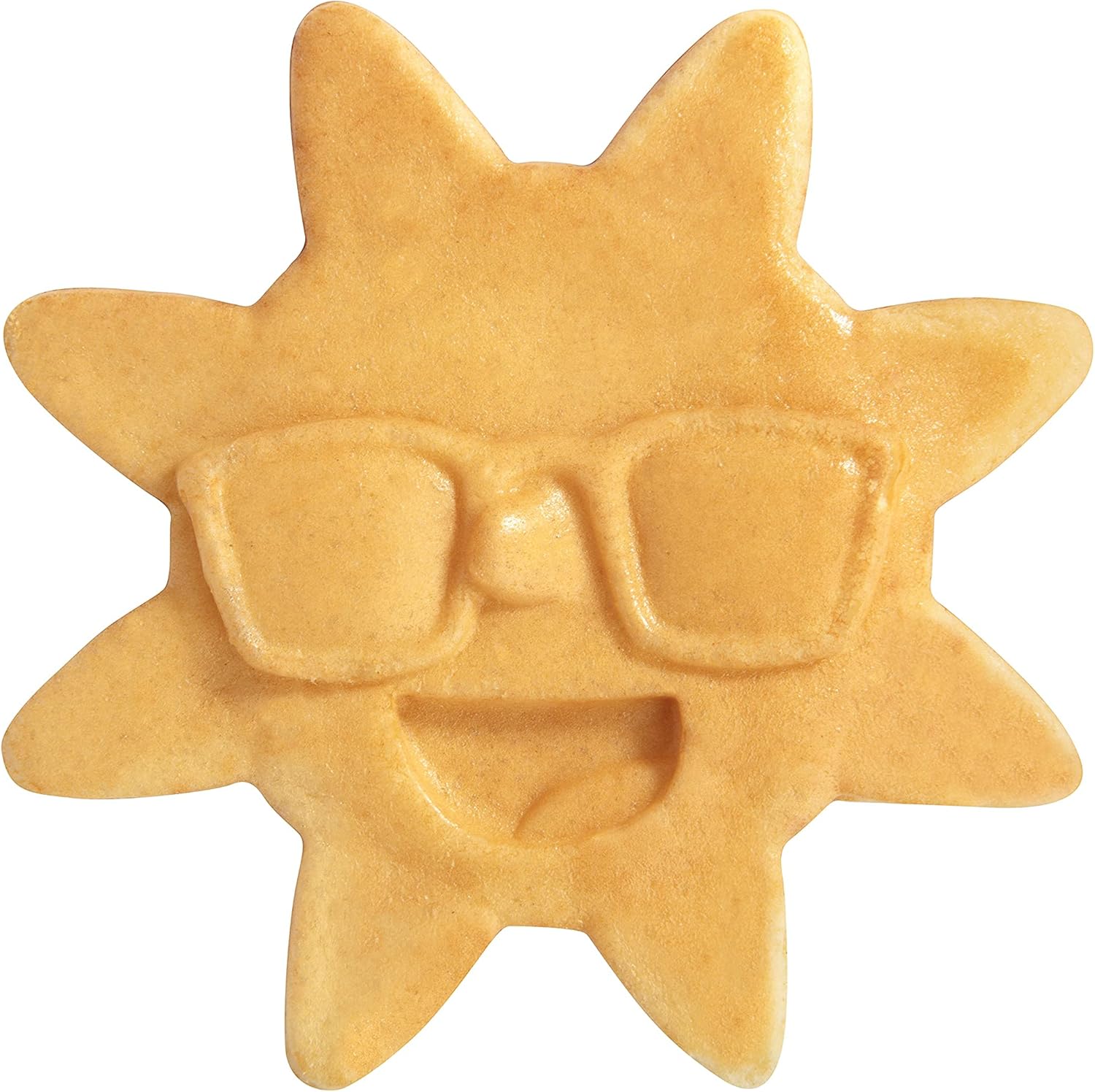 CucinaPro Rise & Shine Mini Sun Waffle Maker - Personal-Sized 4" Sunshine Smile Waffles for Kids and Adults - Cute Non-Stick Electric Waffler Iron - Ideal for Back to School Breakfasts or Fun Holiday Gifts