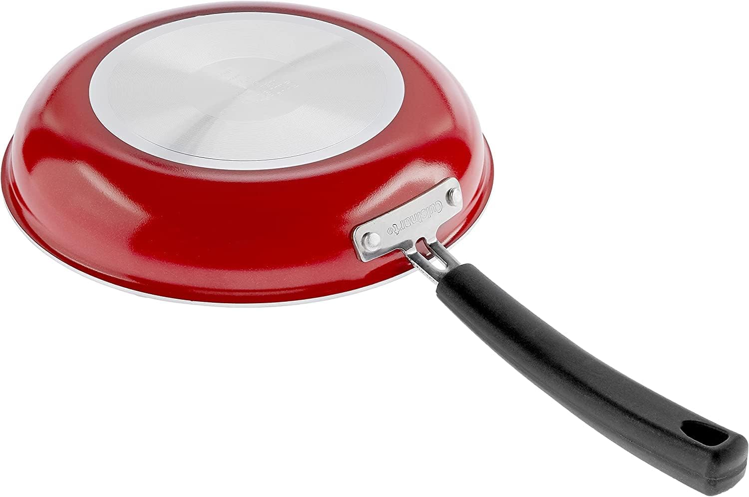 Cuisinart 11-Piece Ceramica XT Nonstick Cookware Set in Red/Stainless Steel