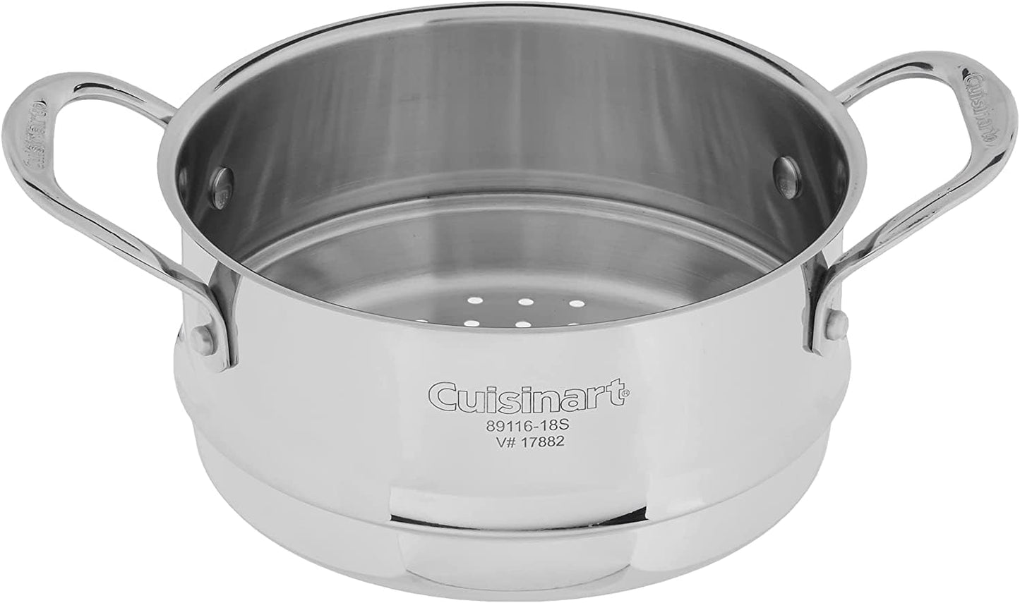 Cuisinart 11-Piece Stainless Steel Cookware Set, Professional Grade Silver Finish