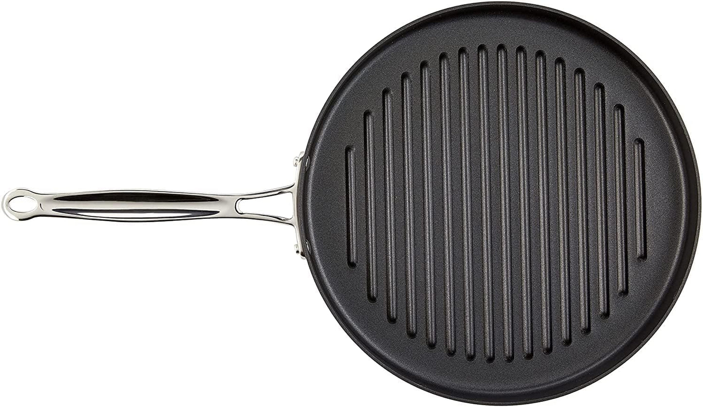 Cuisinart 630-30 Chef's Classic 12-Inch Nonstick Hard-Anodized Round Grill Pan - Black