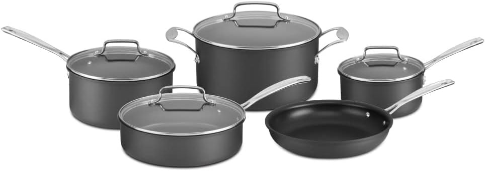 Cuisinart 67P-9 Home Gourmet Hard Anodized 9-Piece Set in Black Color