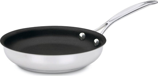 Cuisinart 722-18NS Chef's Classic Stainless Nonstick 7-Inch Open Skillet - Silver, Nonstick Pan for Cooking