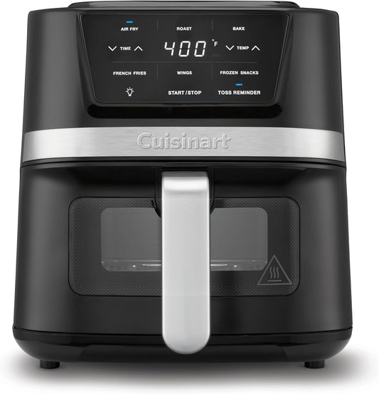 Cuisinart AIR-80 Air Fryer Oven with 2.6-Qt Basket, Black and Stainless Steel - 3 Presets for Roasting, Baking, and Air Frying - Easy to Clean and Quick Cooking