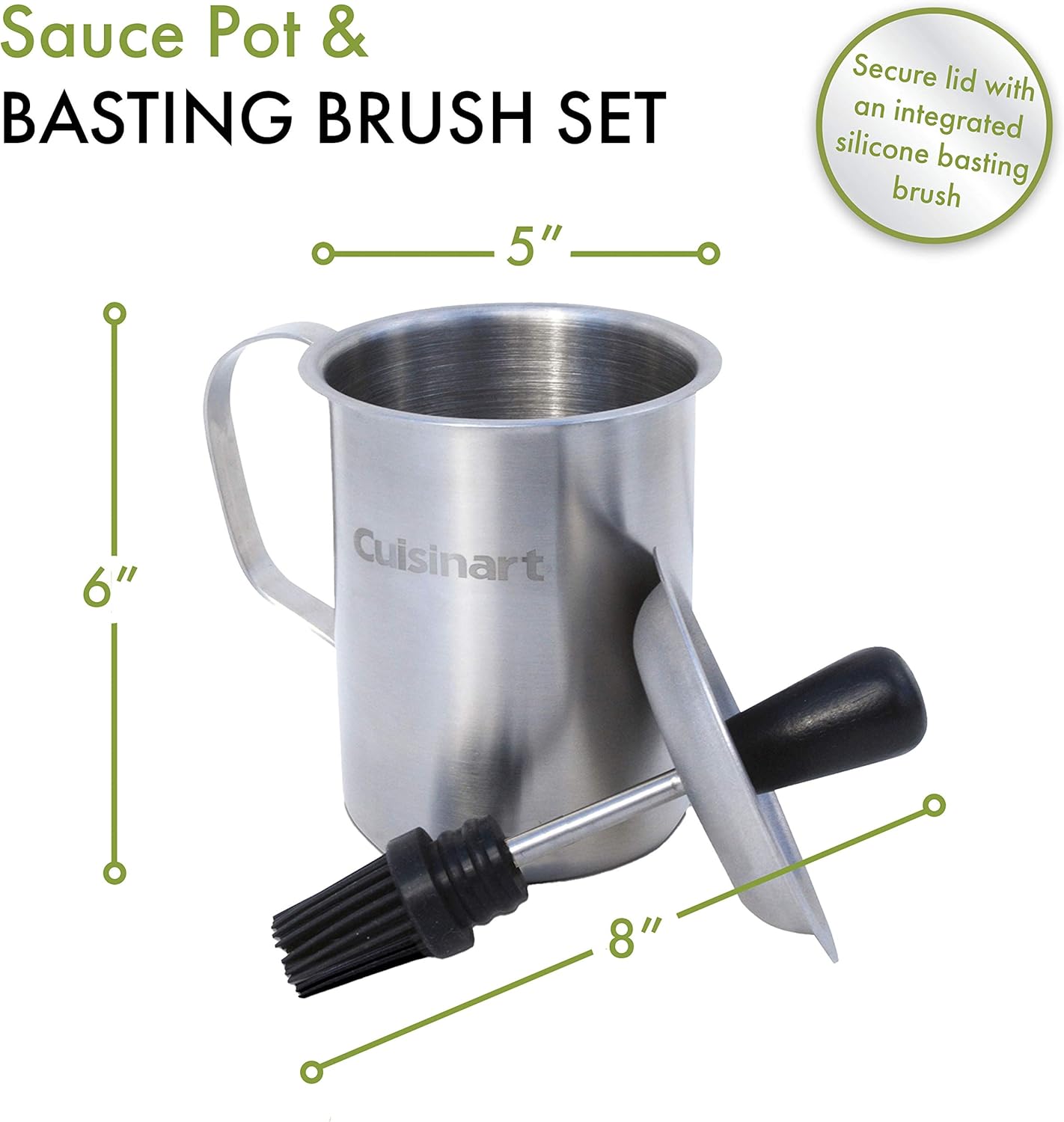 Cuisinart CBP-116 Sauce Pot with Basting Brush - Cooking Set for Sauces and Marinades