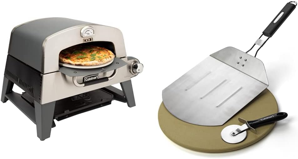 Cuisinart CGG-403 3-in-1 Pizza Oven Plus Bundle with Griddle, Grill, and Pizza Tools