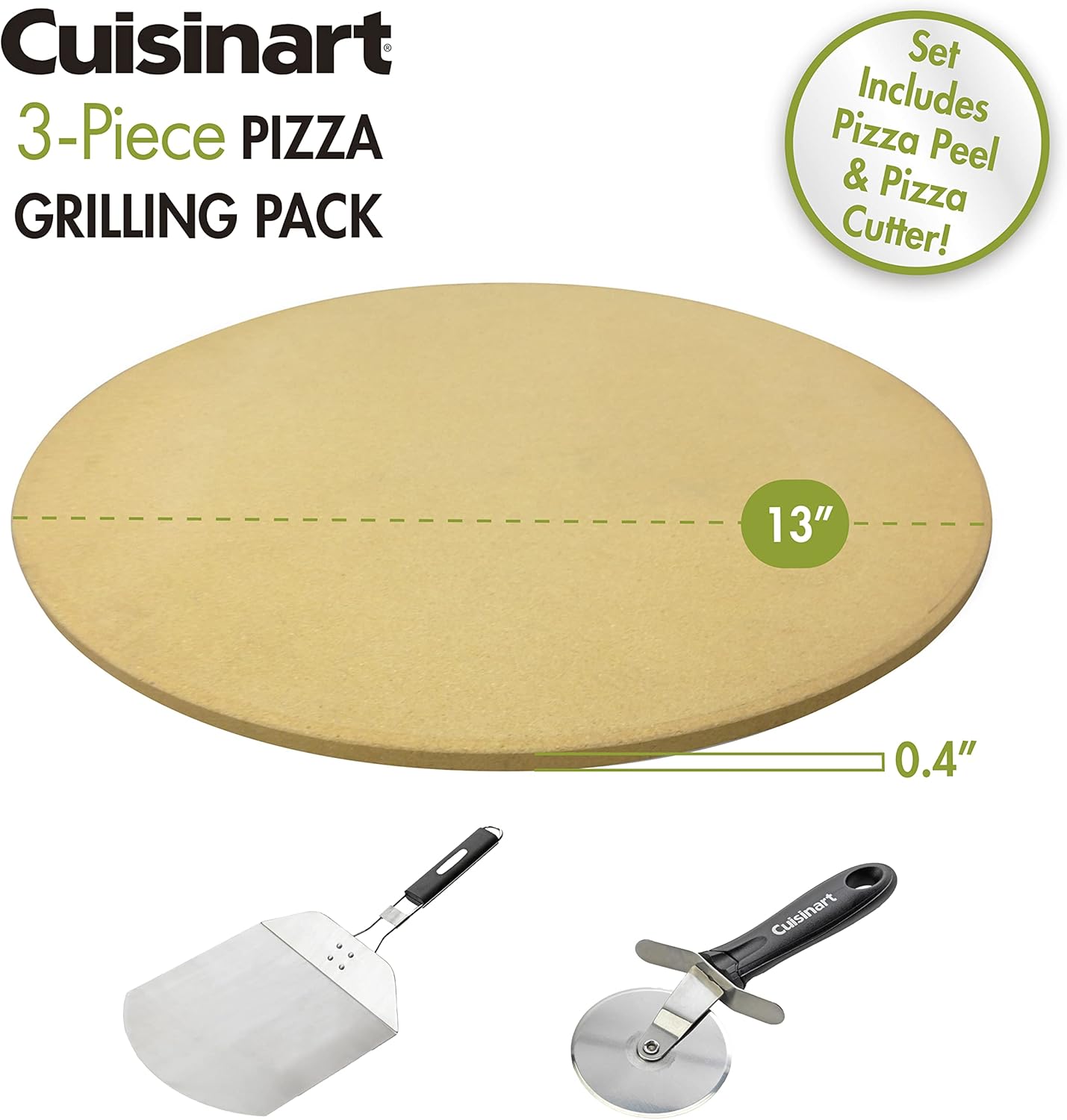 Cuisinart CGG-403 3-in-1 Pizza Oven Plus Bundle with Griddle, Grill, and Pizza Tools