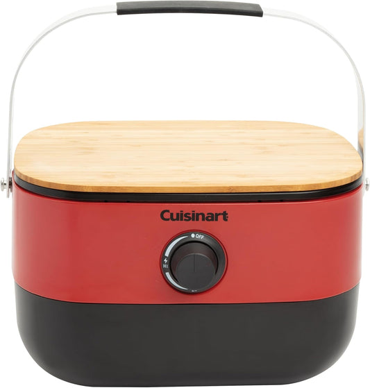 Cuisinart CGG-750 Portable Gas Grill in Red - Ideal for Outdoor Cooking