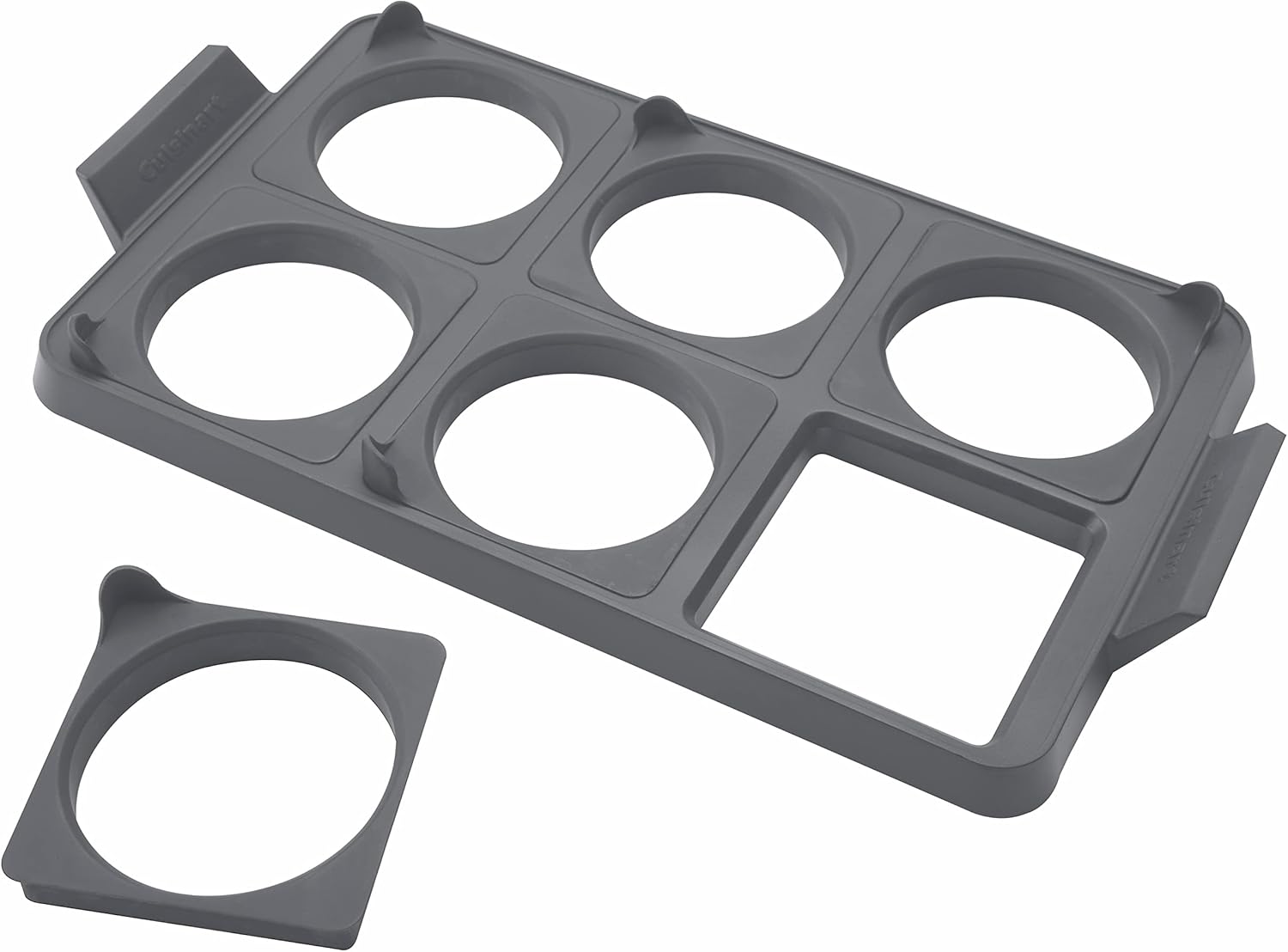 Cuisinart CGR-600 7-Piece Griddle Egg Ring Tray for Cooking Multiple Eggs at Once