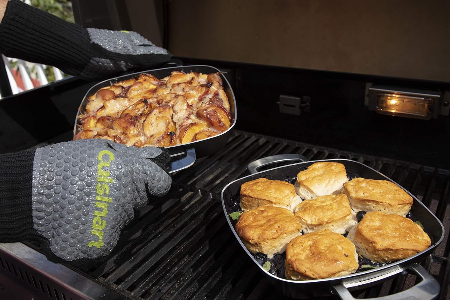 Cuisinart CGT-600 9x9 Inch Non-Stick Grill Pan Set - Cookware for Grilling