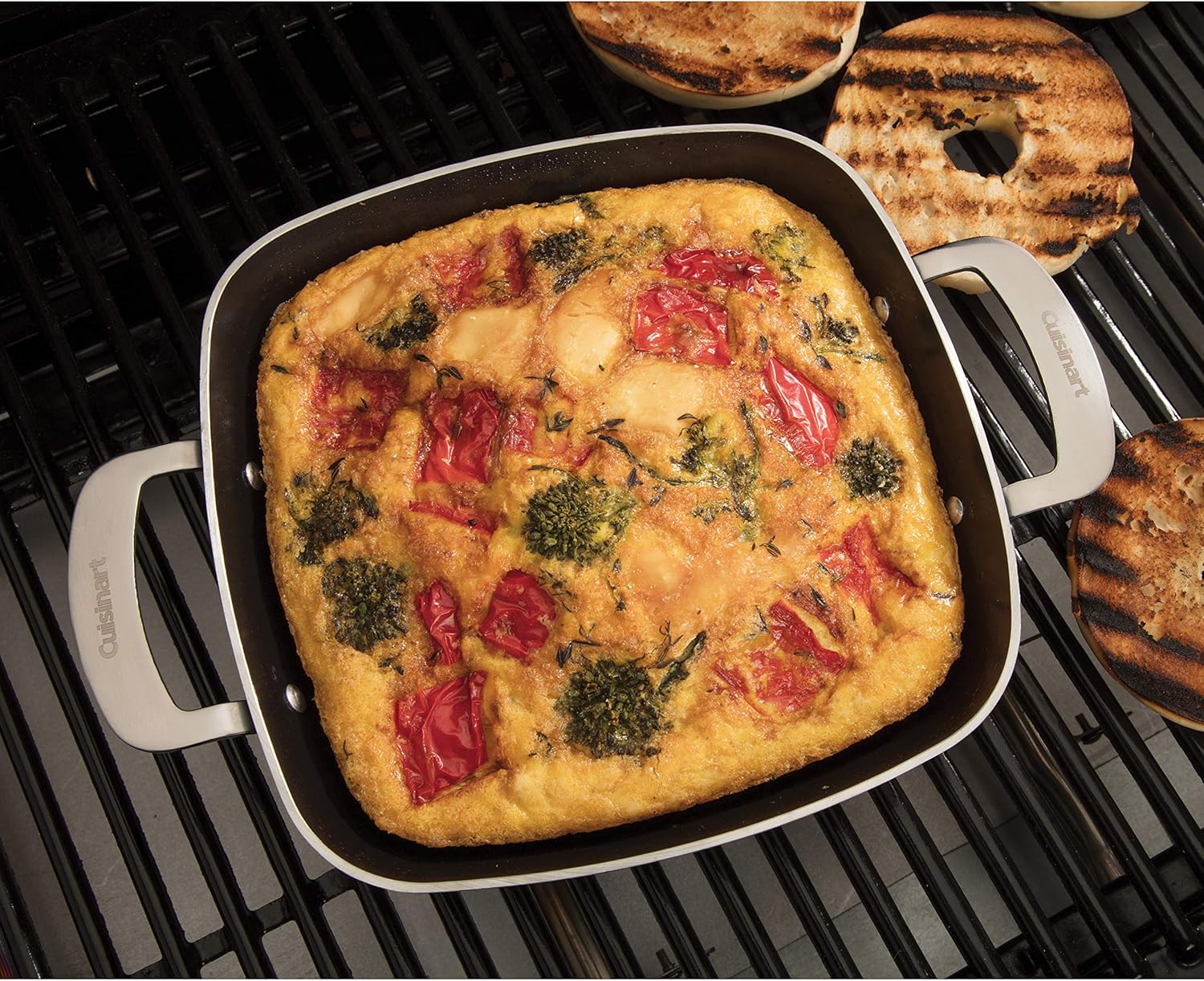 Cuisinart CGT-600 9x9 Inch Non-Stick Grill Pan Set - Cookware for Grilling