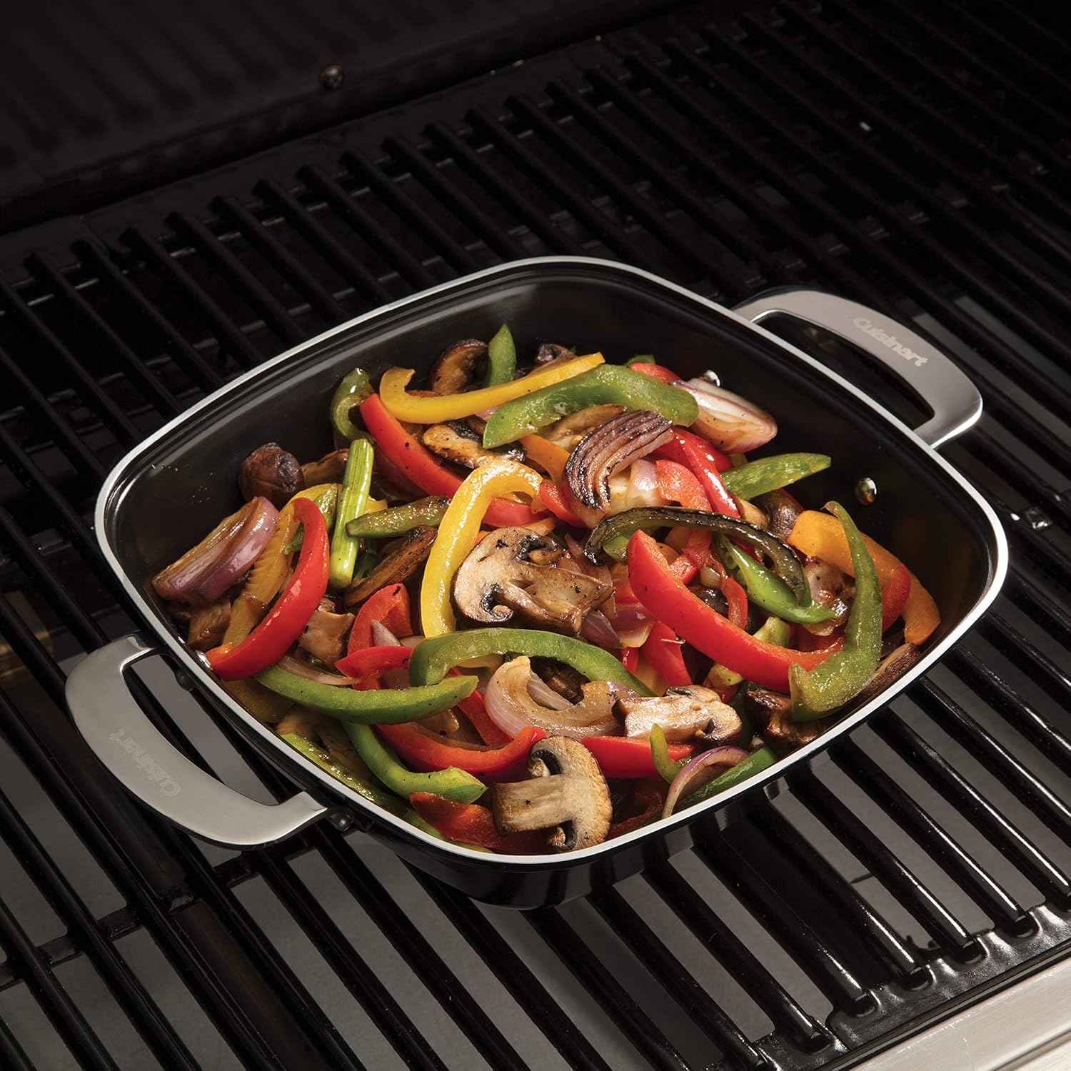 Cuisinart CGT-600 9x9 Inch Non-Stick Grill Pan Set - Cookware for Grilling