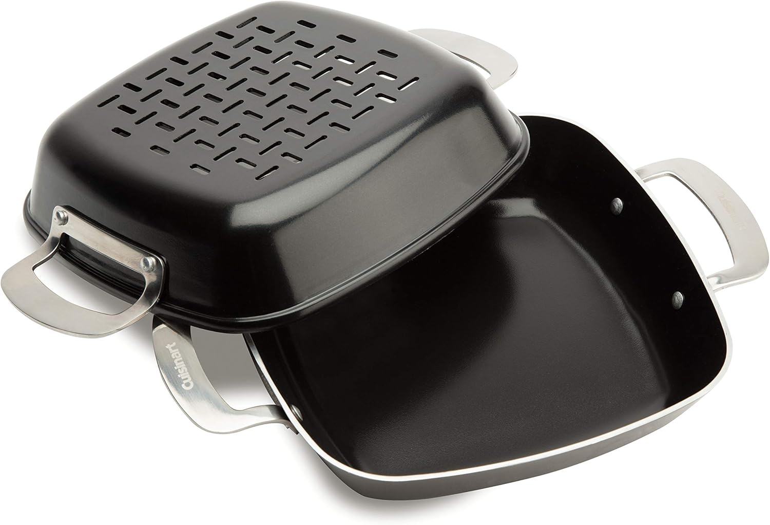 Cuisinart CGT-600 9x9 Inch Non-Stick Grill Pan Set - Cookware for Grilling