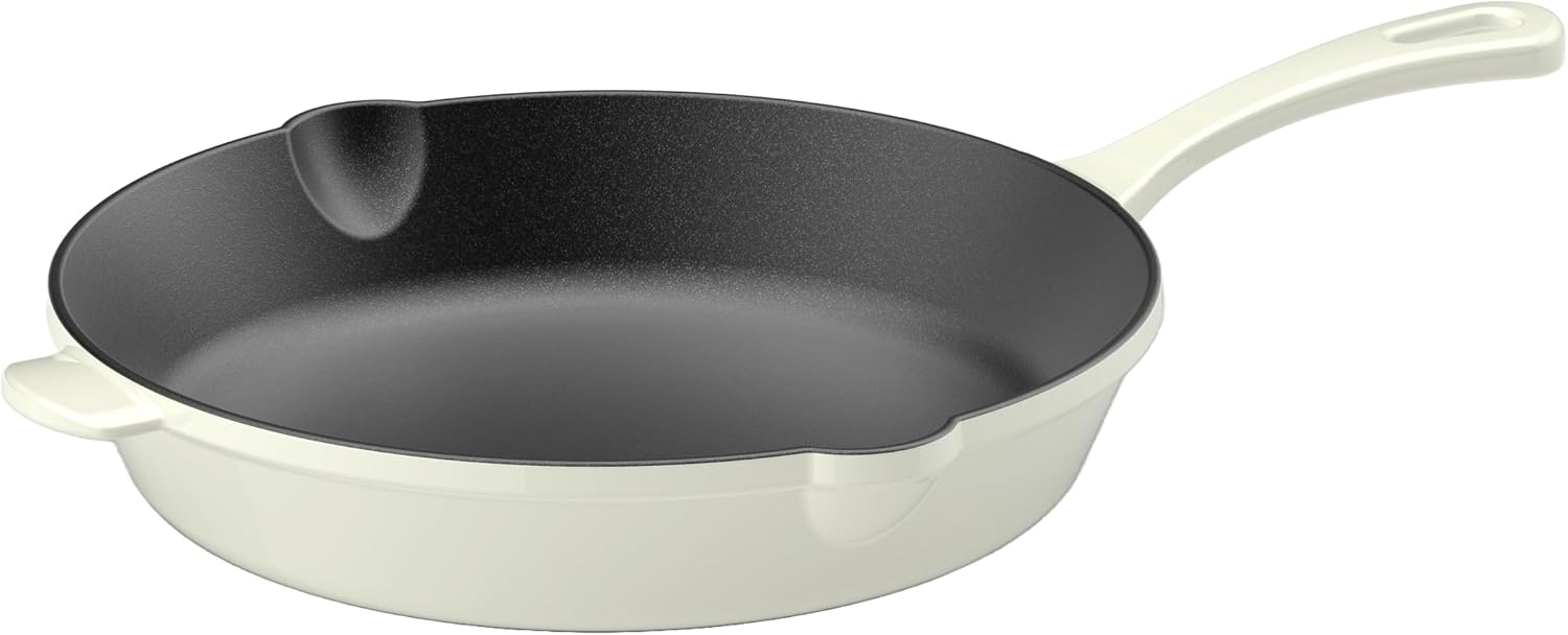 Cuisinart Chef's Classic 10-Inch Enameled Cast Iron Fry Pan - Cream Color