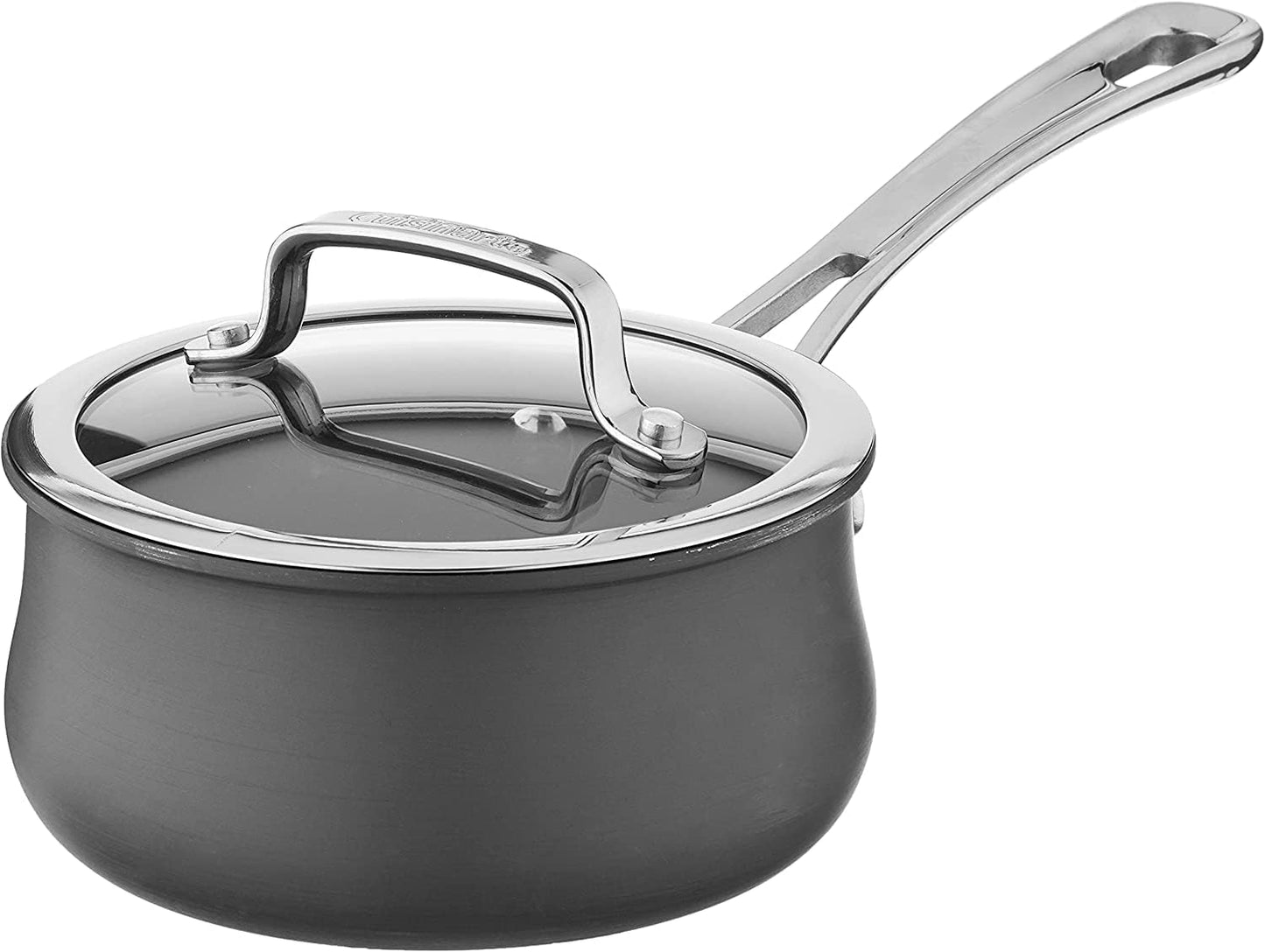 Cuisinart Contour Hard Anodized 1-Quart Saucepan - Black, with Cover