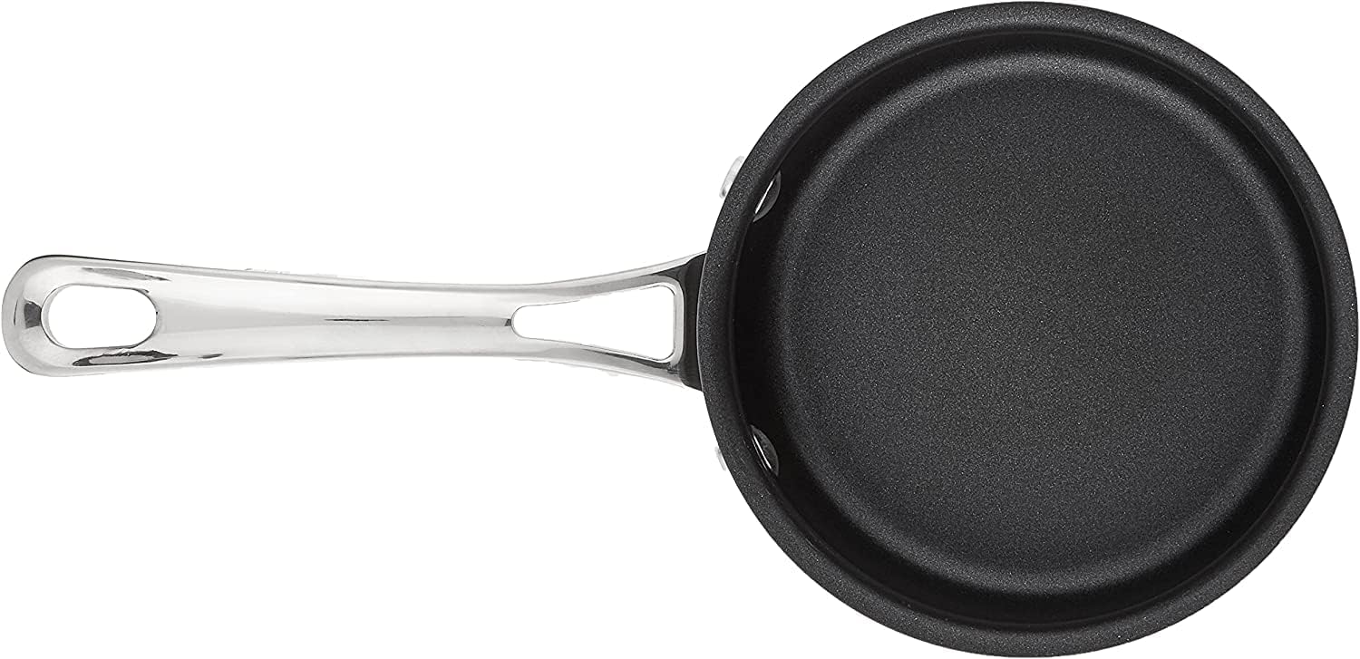 Cuisinart Contour Hard Anodized 1-Quart Saucepan - Black, with Cover
