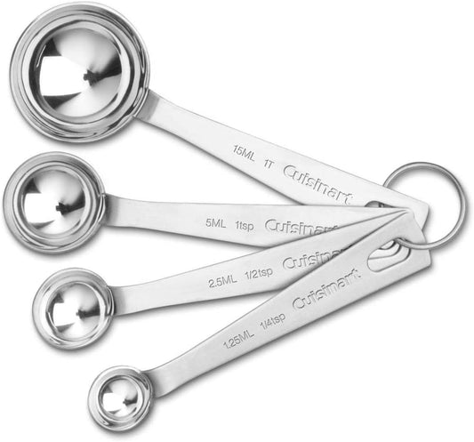 Cuisinart CTG-00-SMP Stainless Steel Measuring Spoons Set - 4 Piece Silver Set