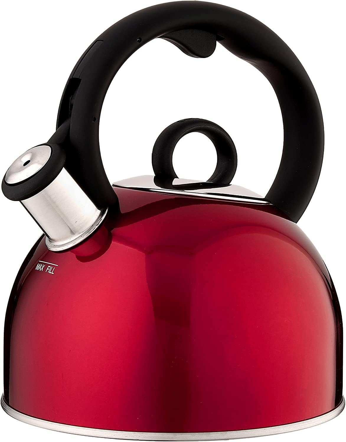 Cuisinart CTK-S17MR Aura 2-Quart Teakettle - Metallic Red, Classic Tea Kettle for 2-Quarts Boiling Water