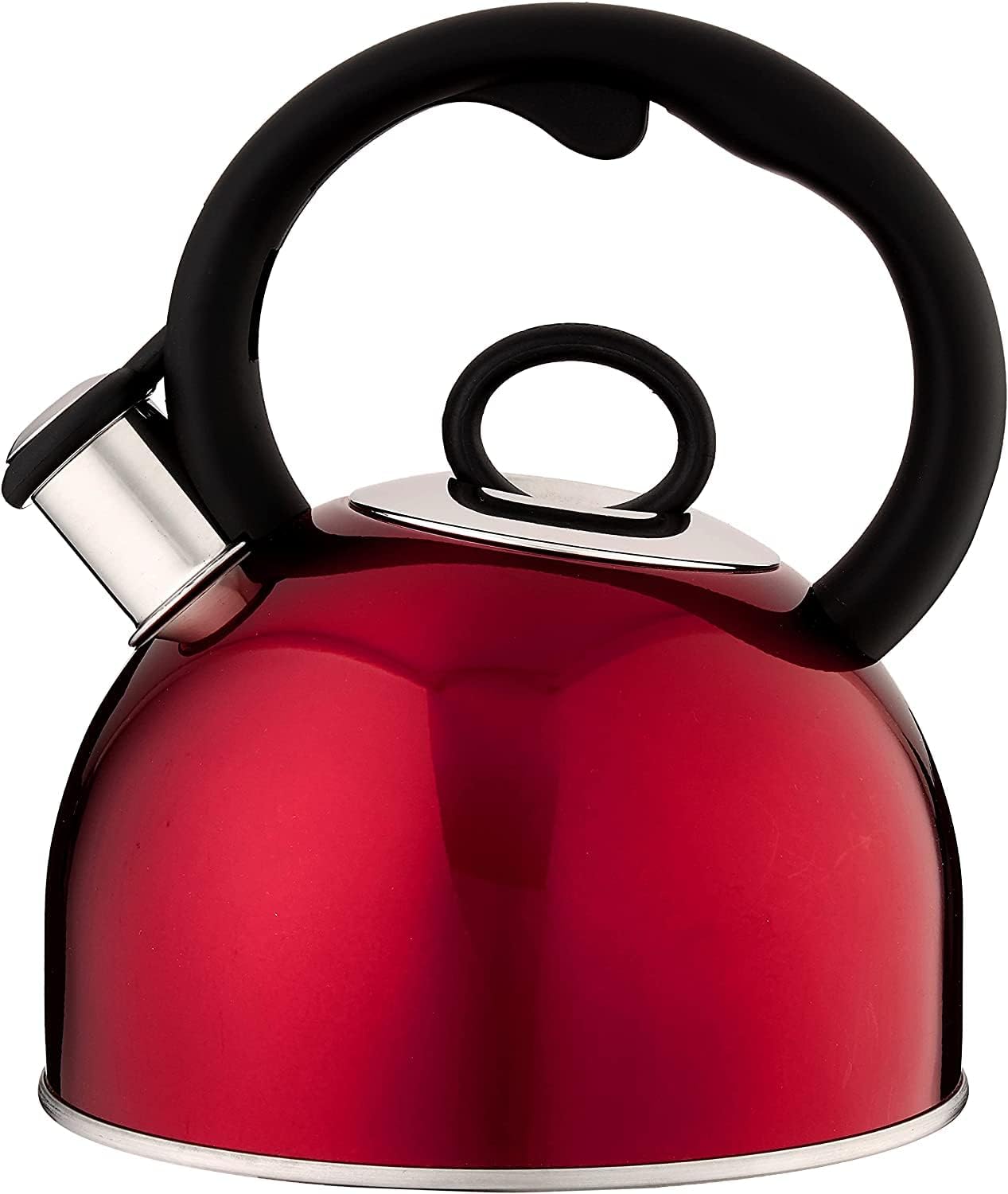 Cuisinart CTK-S17MR Aura 2-Quart Teakettle - Metallic Red, Classic Tea Kettle for 2-Quarts Boiling Water