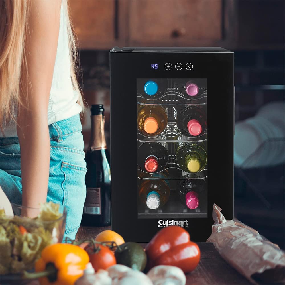 Cuisinart CWC-800CEN Private Reserve Wine Cellar in Black - 8-Bottle Capacity