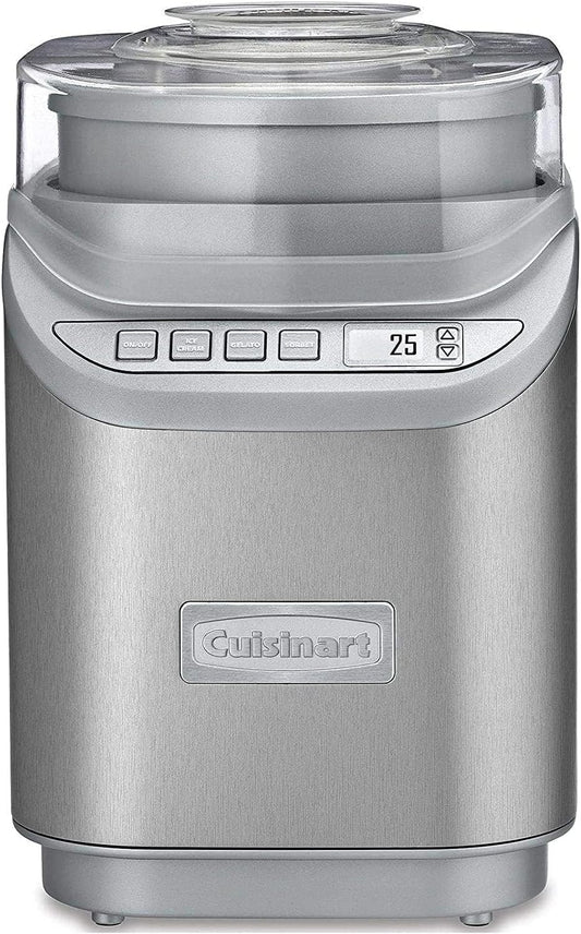 Cuisinart ICE-70P1 2 Quart Stainless Steel Ice Cream Maker with LCD Screen and Timer
