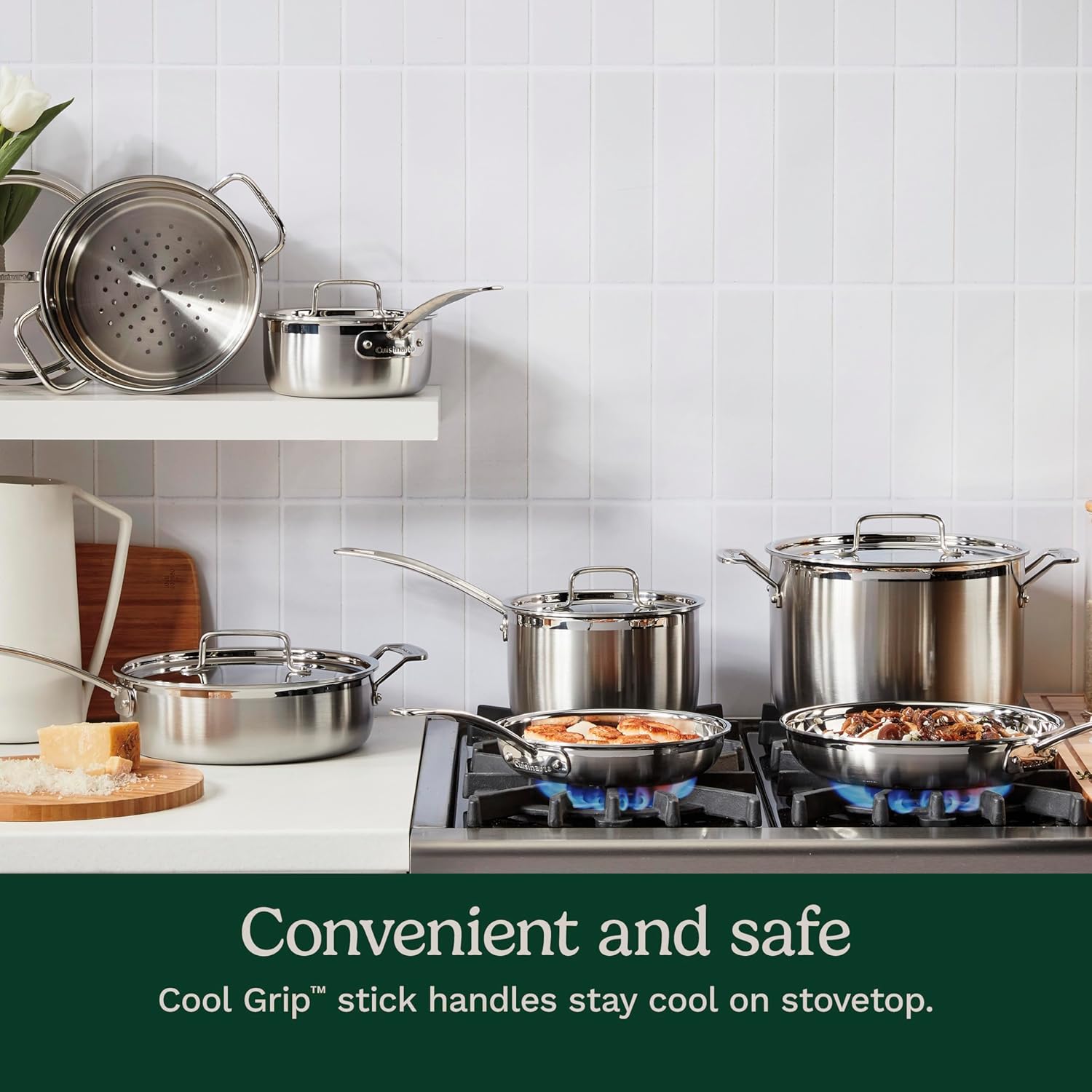 Cuisinart MCP-12N MultiClad Pro Triple Ply 12 Piece Cookware Set in Silver