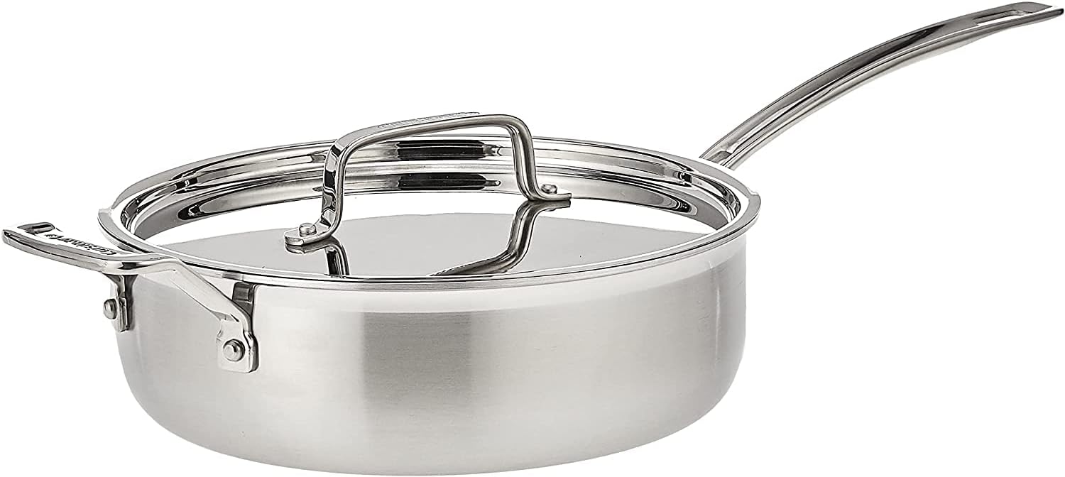 Cuisinart MCP33-24HN MultiClad Pro Stainless 3.5-Quart Saute Pan with Helper Handle and Cover Skillet