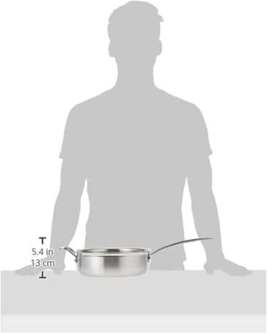 Cuisinart MCP33-24HN MultiClad Pro Stainless 3.5-Quart Saute Pan with Helper Handle and Cover Skillet