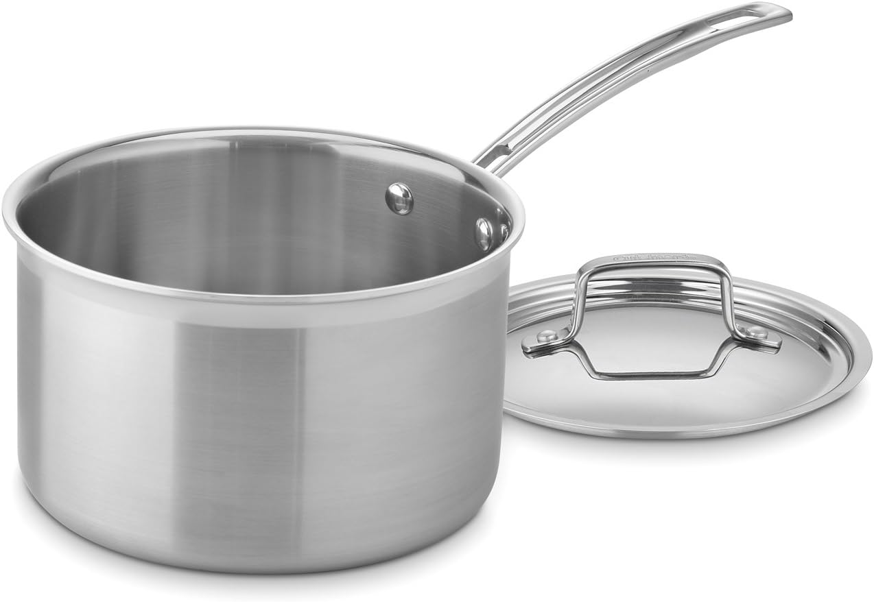Cuisinart MultiClad Pro Stainless Steel Saucepan Set with Covers - 2-Quart & 4-Quart Sizes