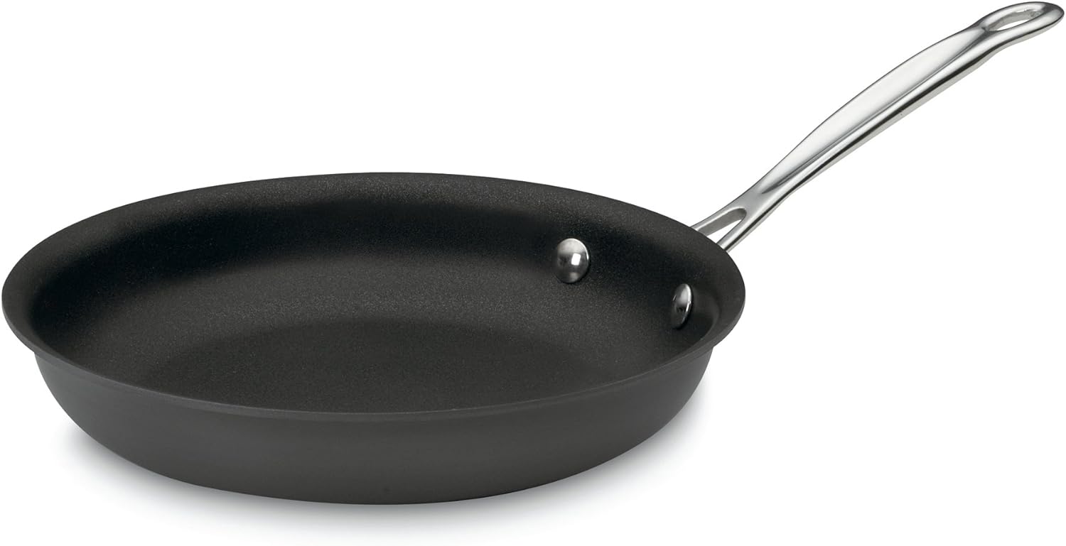 Cuisinart Nonstick Hard-Anodized Skillet Set with Glass Cover - 12-Inch and 8-Inch Open Chef's Classic Skillets