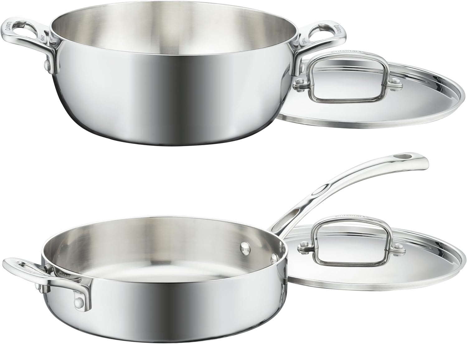 Cuisinart Tri-Ply Stainless Steel Cookware Set - 10 Piece French Classic Collection in Silver