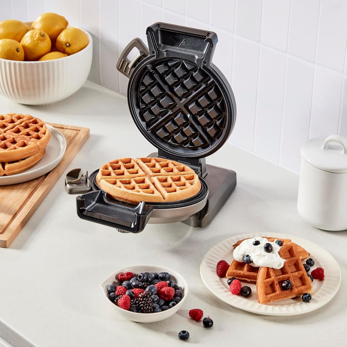 Cuisinart Vertical Waffle Maker in Silver - Easy Breakfasts at Home