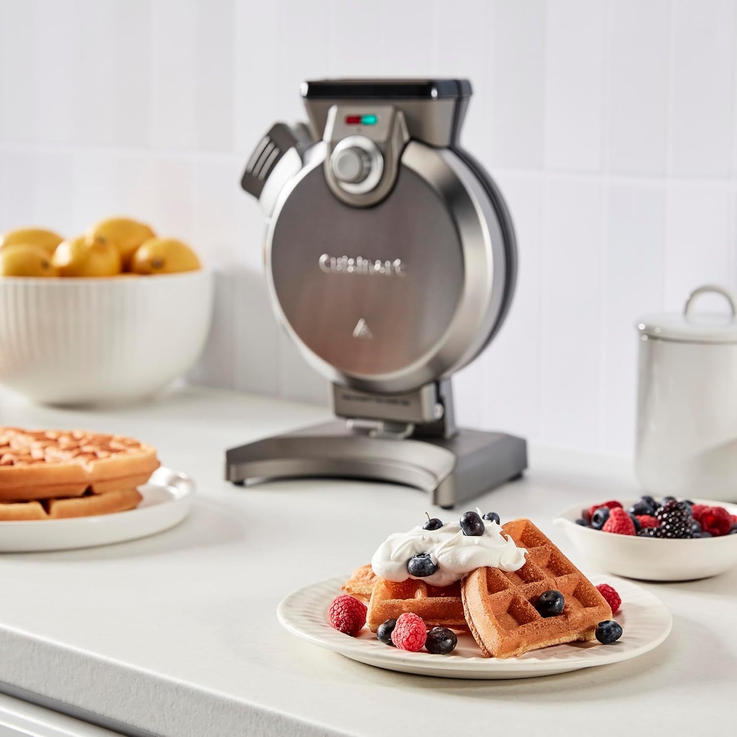 Cuisinart Vertical Waffle Maker in Silver - Easy Breakfasts at Home