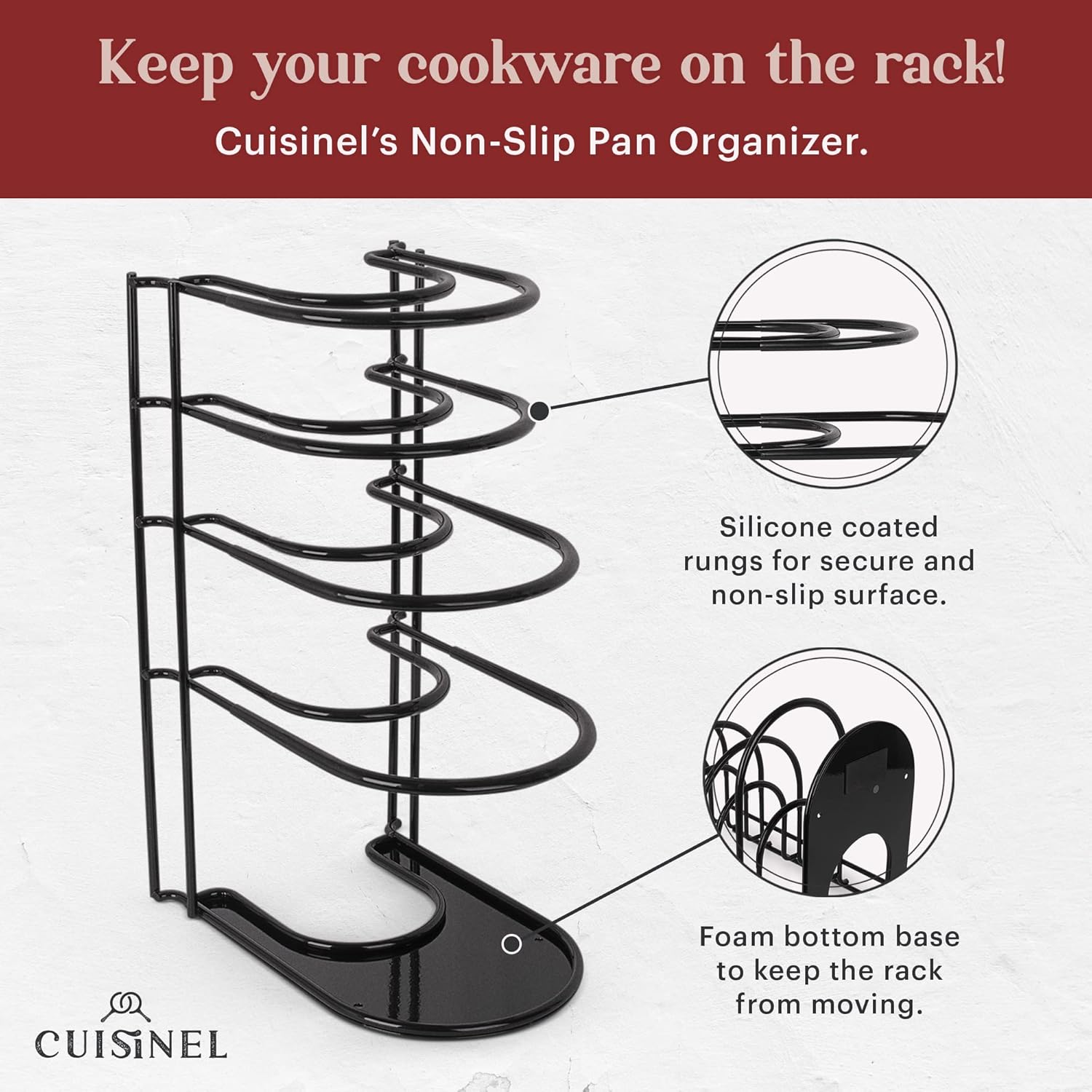 Cuisinel Cast Iron 7-Quart Dutch Oven Set with Rack, Scraper, and Cleaner - Complete Cookware Solution
