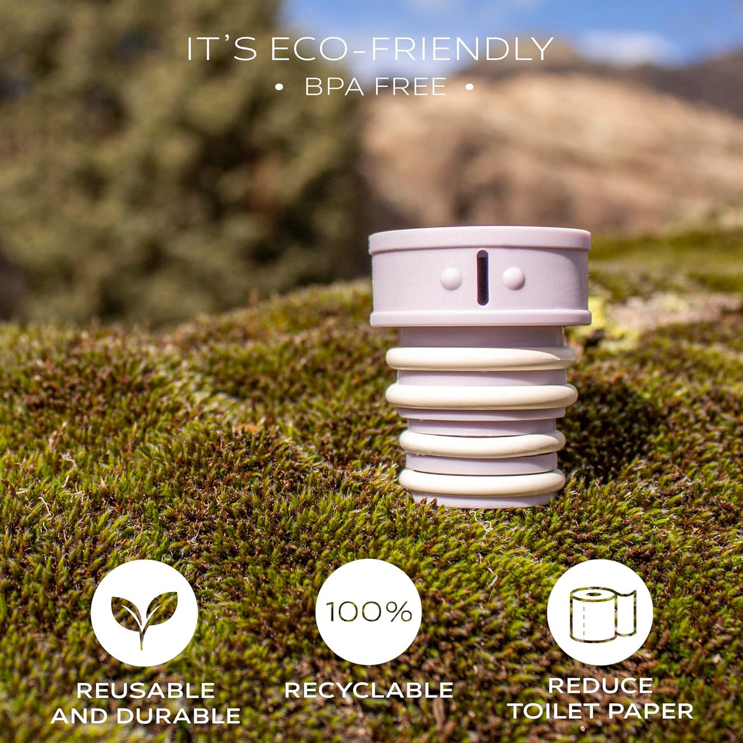 CuloClean Portable Bidet for Toilet, Travel, Camping - Compatible with Any Plastic Bottle - Sanitary and Discreet - Backcountry Bidet Nozzle