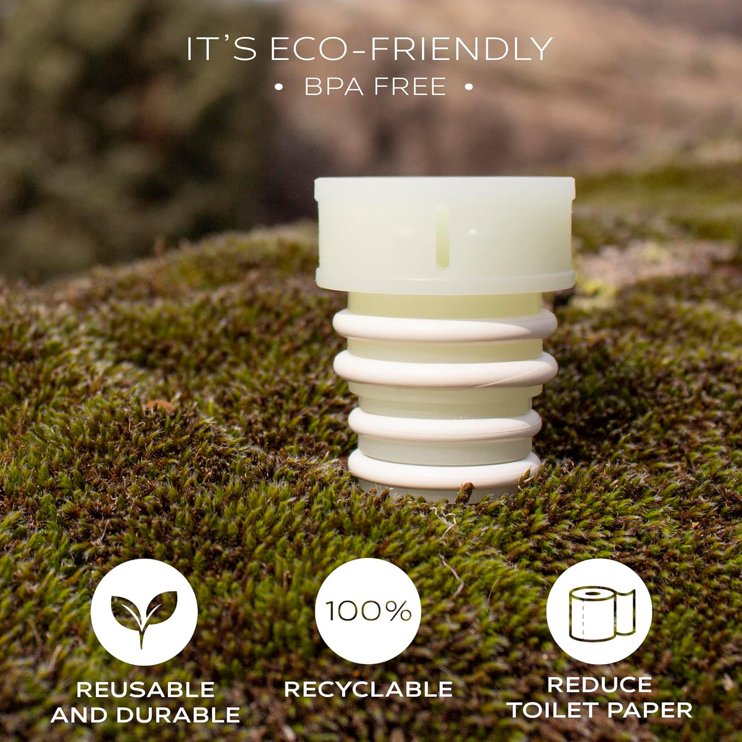 CuloClean Portable Bidet: Sanitary, Travel-Friendly Backcountry Nozzle with Glow in The Dark Feature