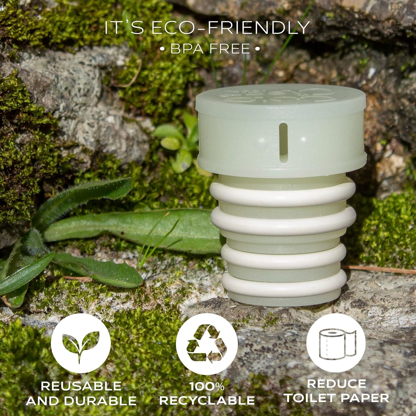 CuloClean Portable Bidet Spray for Toilet or Travel - Handheld Peri Bottle for Men and Women - Glow in The Dark - Bath Essentials