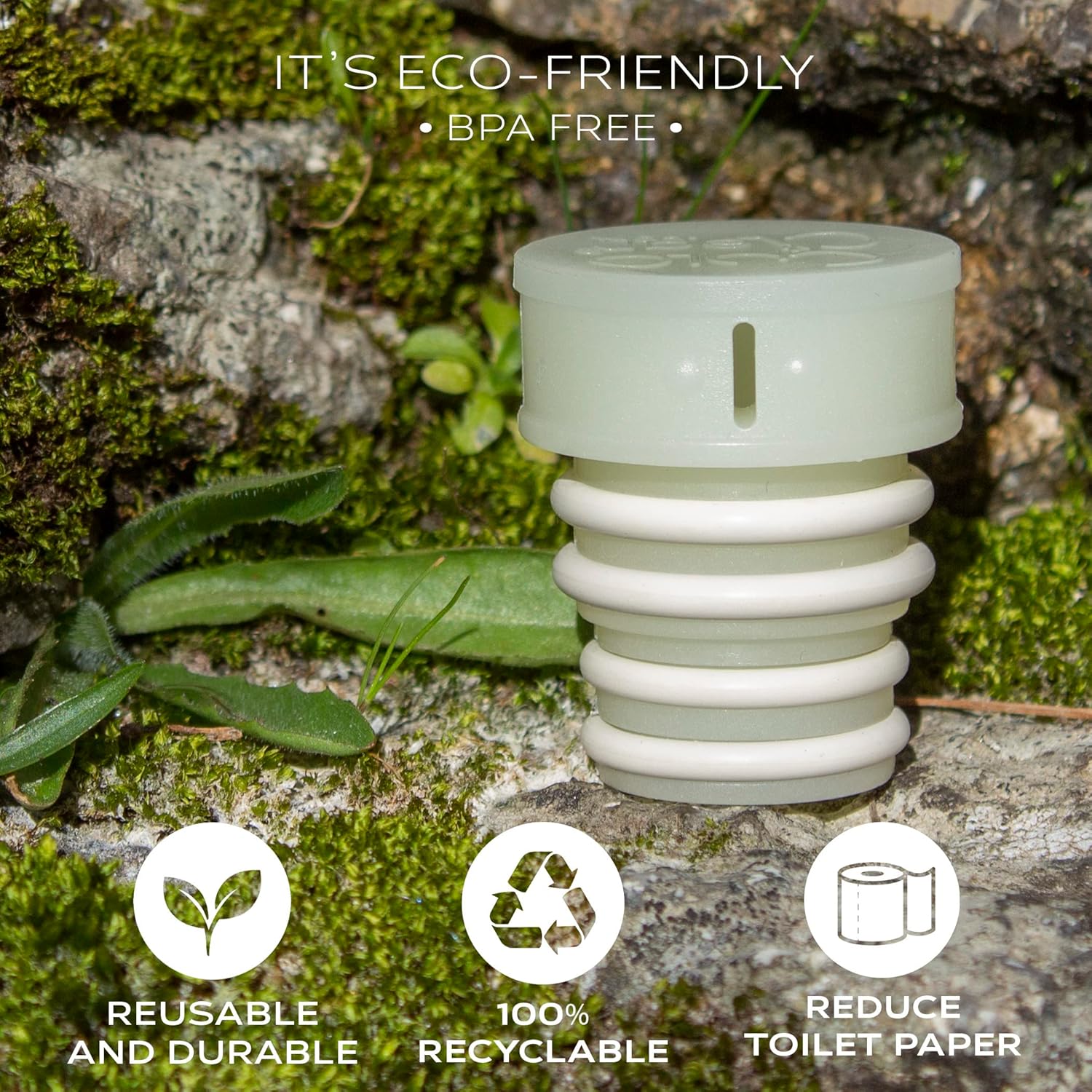 CuloClean Portable Bidet Spray for Toilet or Travel - Handheld Peri Bottle for Men and Women - Glow in The Dark - Bath Essentials