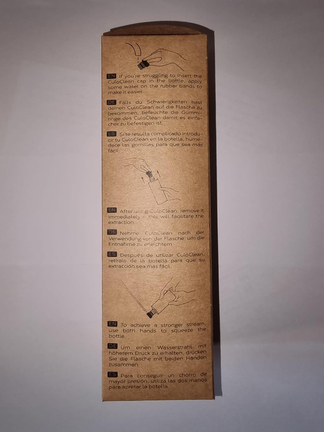 CuloClean Portable Bidet Spray for Toilet or Travel - Handheld Peri Bottle for Men and Women - Glow in The Dark - Bath Essentials