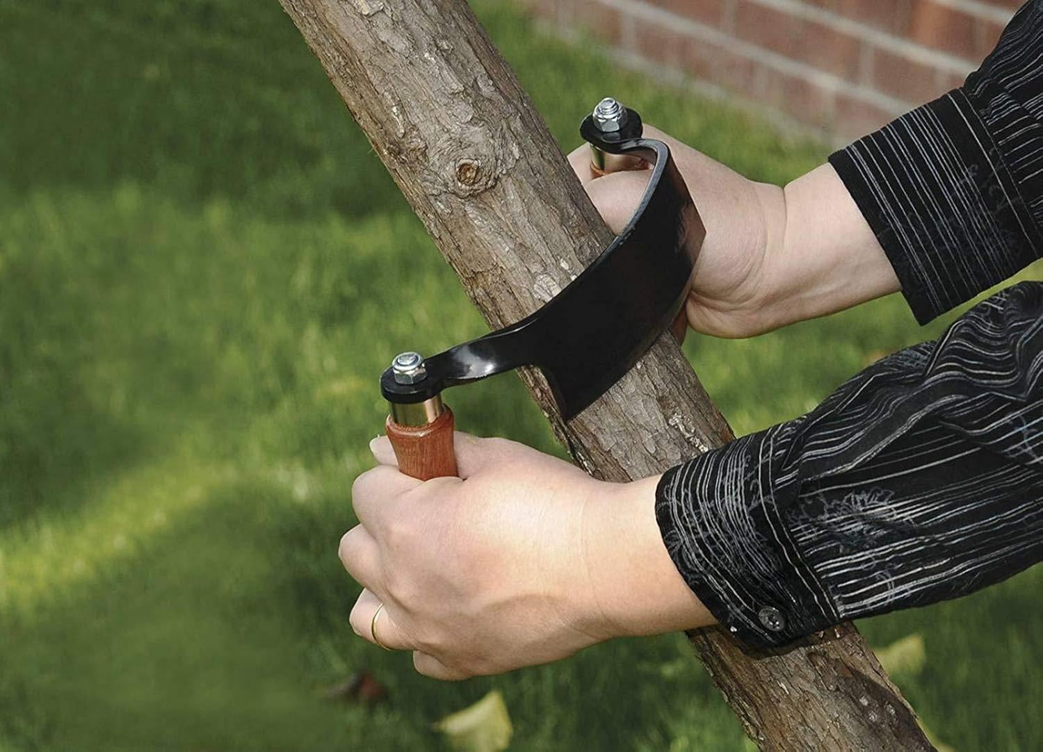 Curved Draw Shave Knife - 8in Woodworking Debarking Tool for Precision Cutting and Shaping Wood