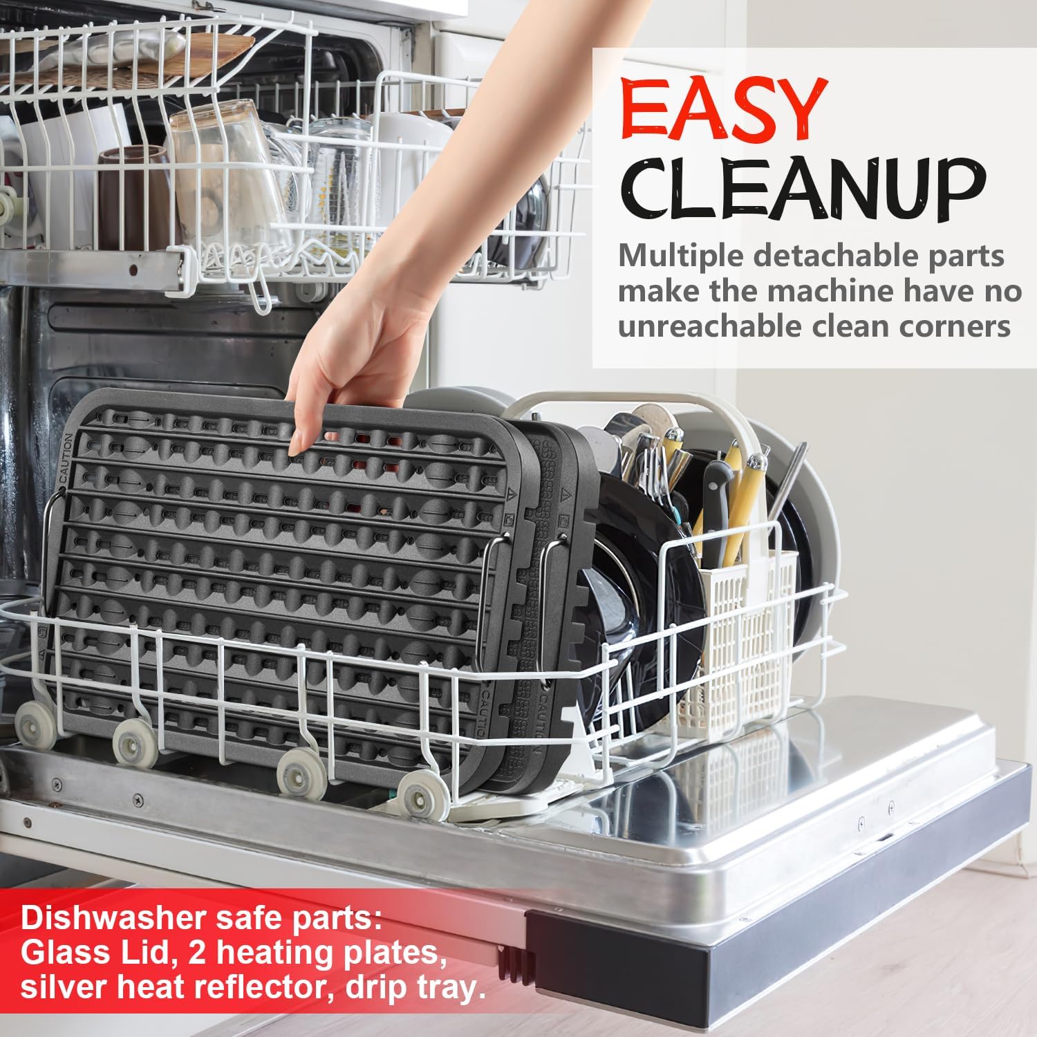 CUSIMAX Smokeless Grill, Electric Indoor BBQ Grill with Non-stick Plate & LED Display