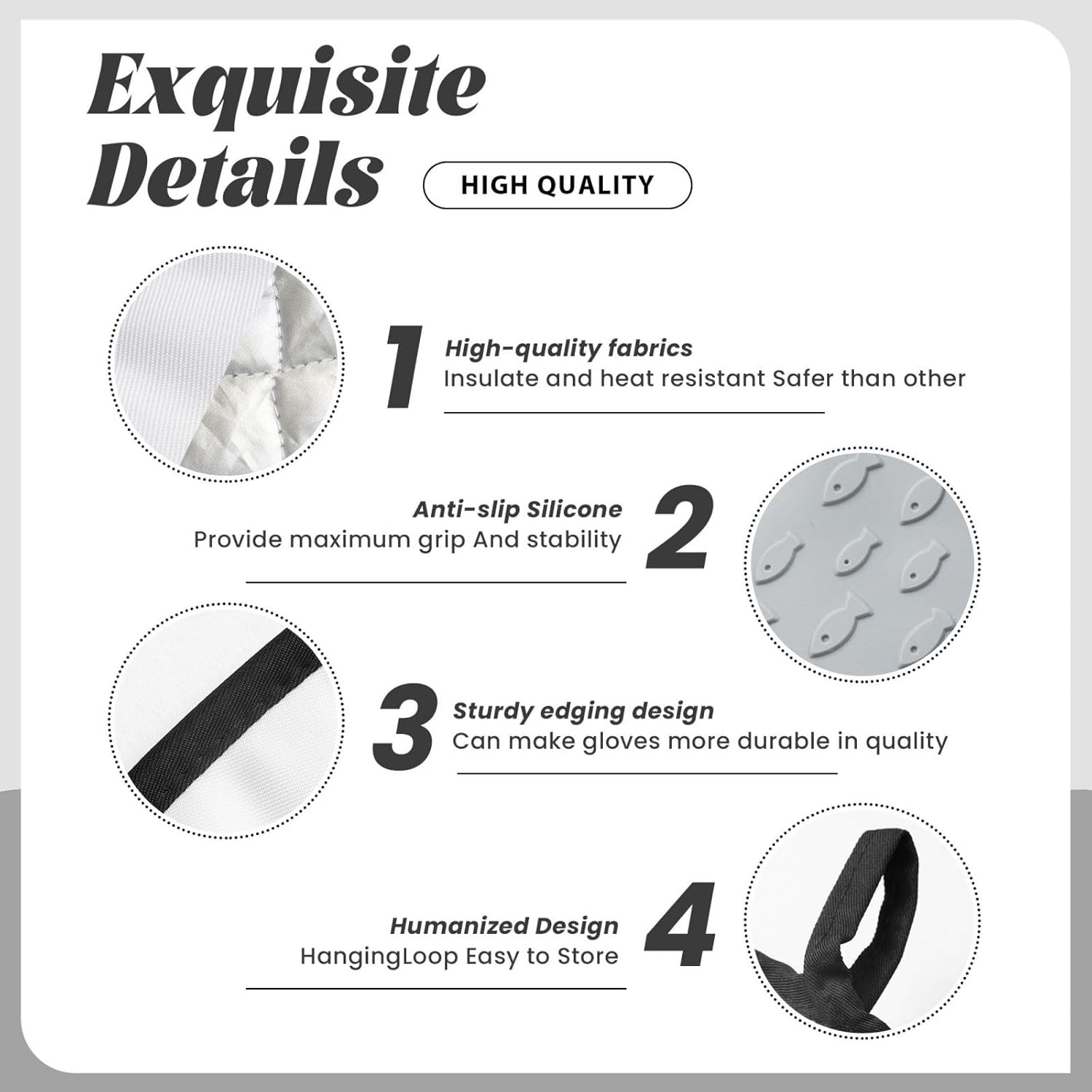 Cute Mini Silicone Oven Mitts for Cooking & Baking - Heat Resistant Funny Fried Egg Design - Kitchen Pinch Mitts