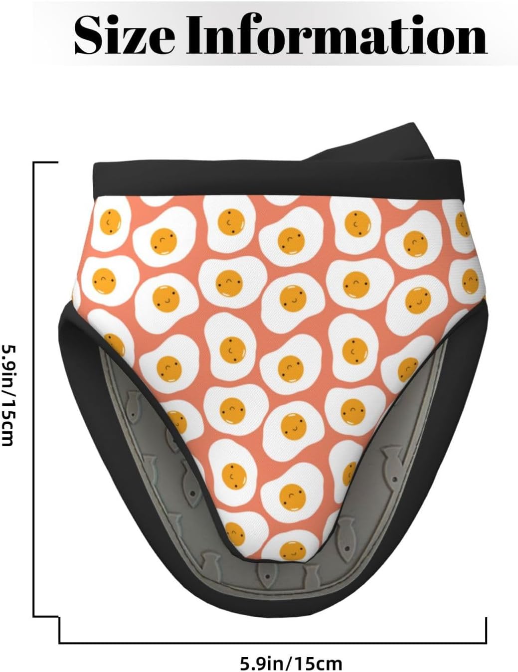 Cute Mini Silicone Oven Mitts for Cooking & Baking - Heat Resistant Funny Fried Egg Design - Kitchen Pinch Mitts