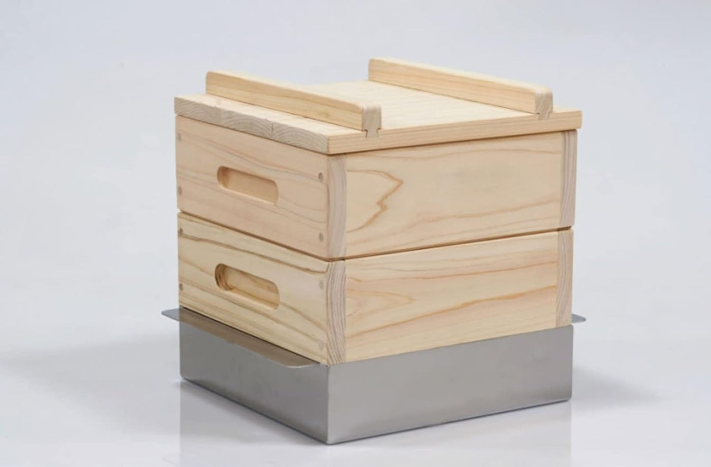 Cypress Wood 2-Tier Hinoki Seiromushi Steamer Full Set for Type 1 Steamed Dishes