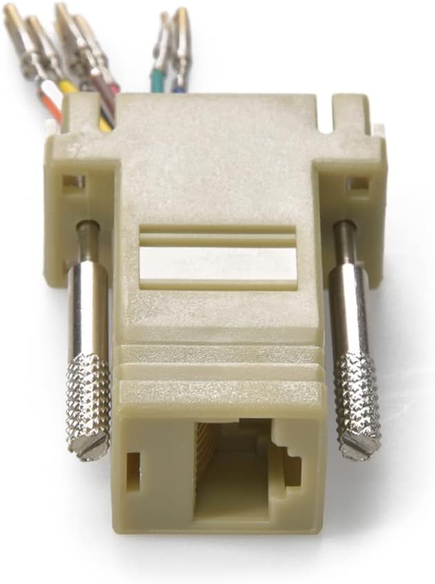 DB9 Female to RJ45 Modular Adapter - Ivory Finish for Easy Installation