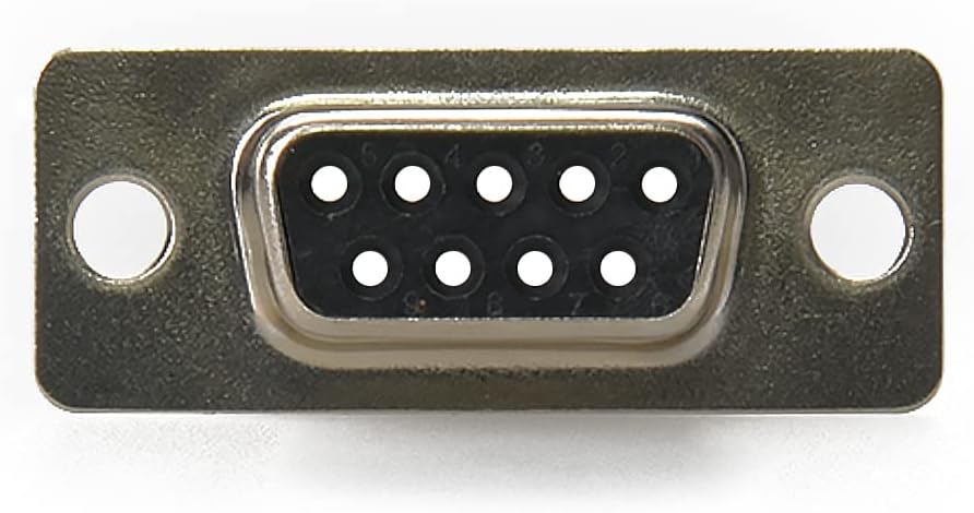 DB9 Female to RJ45 Modular Adapter - Ivory Finish for Easy Installation