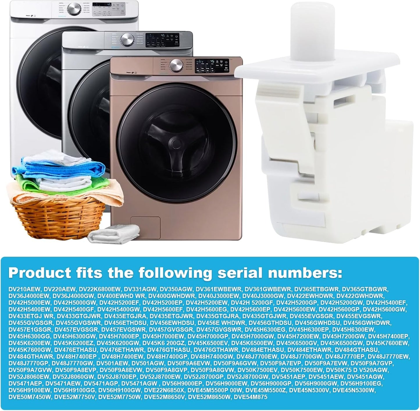 DC64-00828B Dryer Door Switch Replacement for Samsung Dryer - Compatible with DC64-00828A PS4210964 2071594 AP4578931