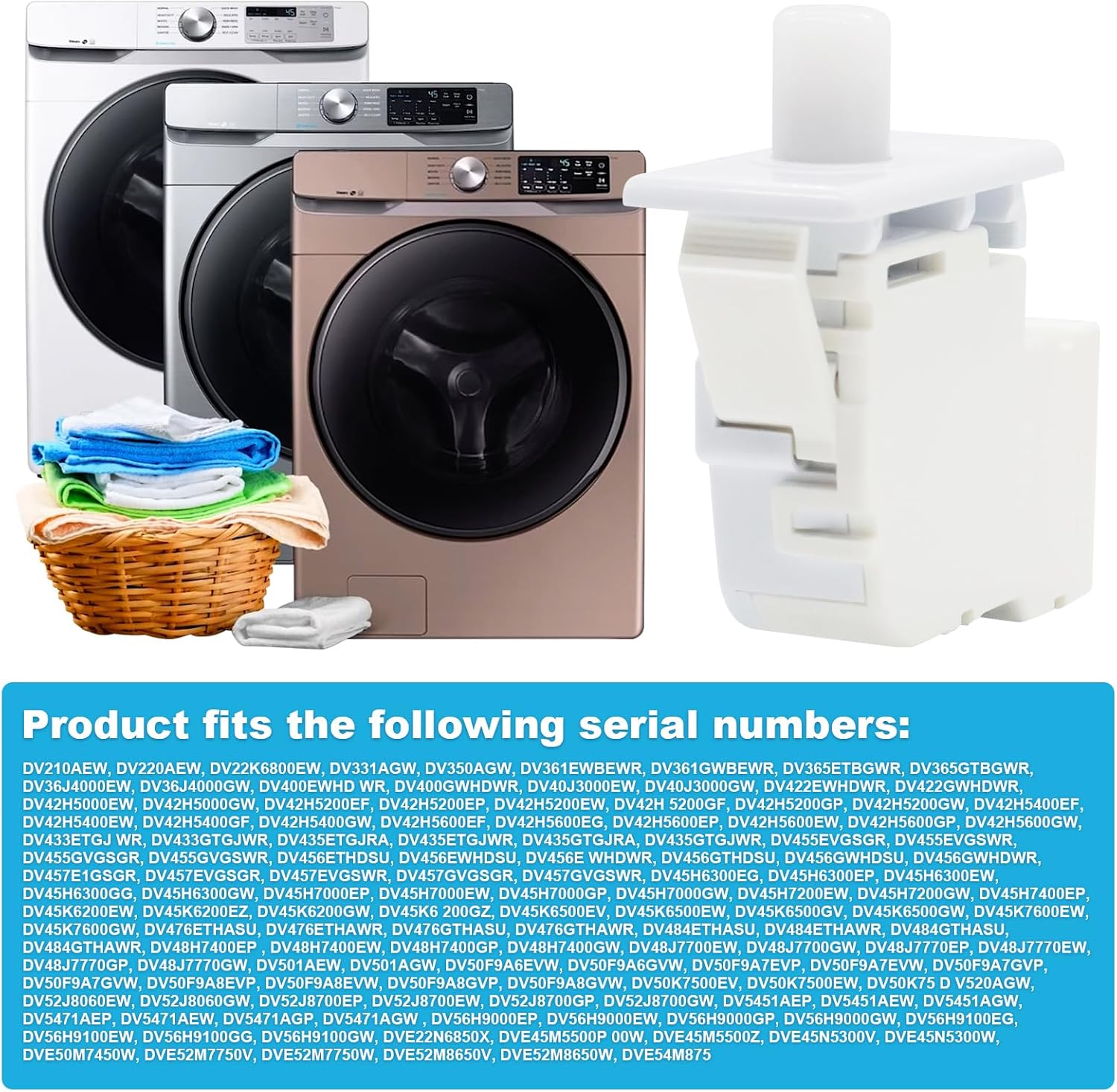 DC64-00828B Dryer Door Switch Replacement for Samsung Dryer - Compatible with DC64-00828A PS4210964 2071594 AP4578931