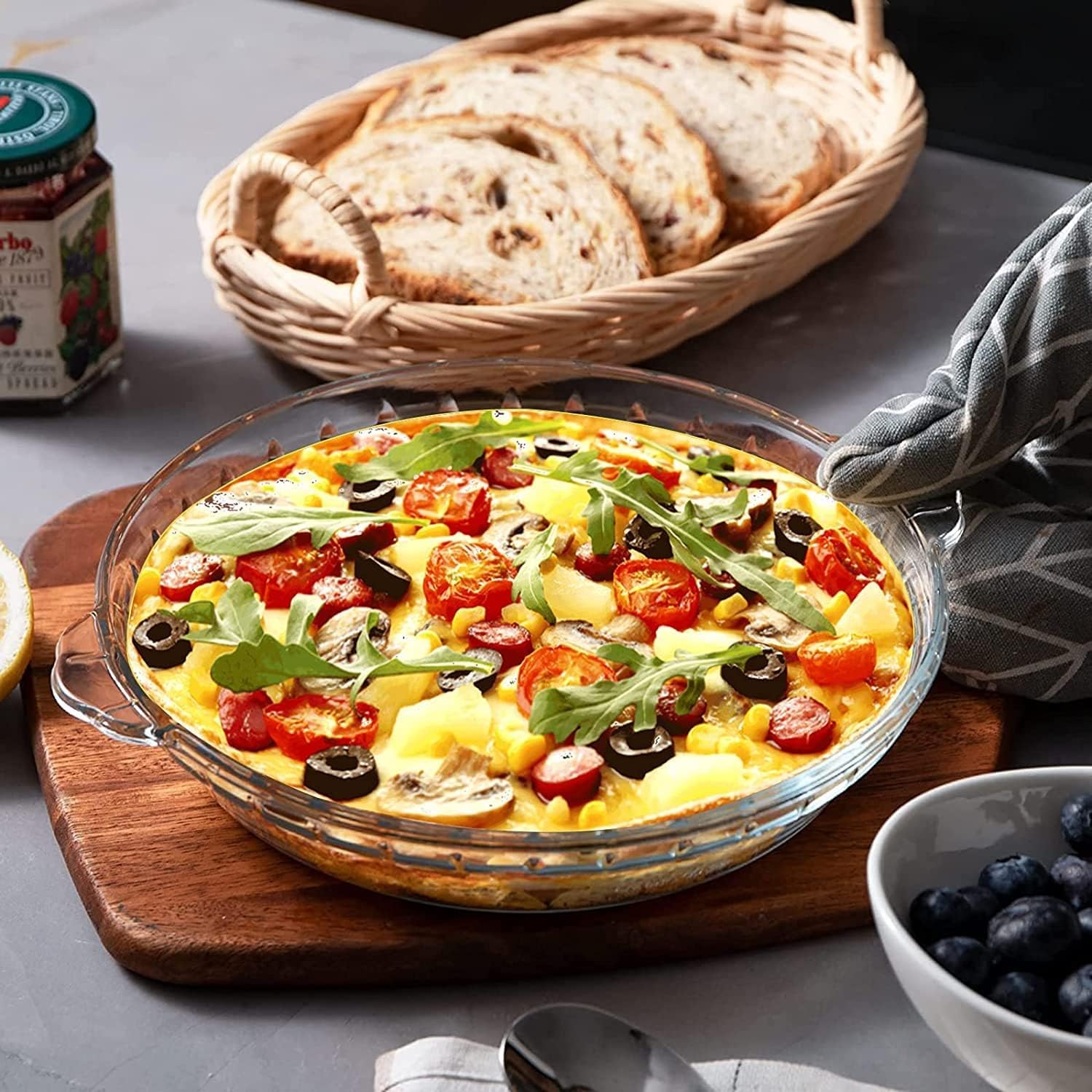 Deep Dish Pie Plate with PI 3.14 Decoration - Perfect for Teacher's Day, Graduation, and Wedding Gift